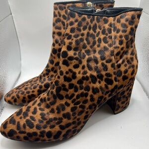 Leopard Print Ankle Boots